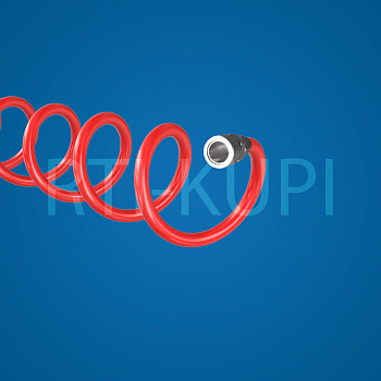 Трубка полиуретановая спиральная с фитингами 12х8 L=2 м